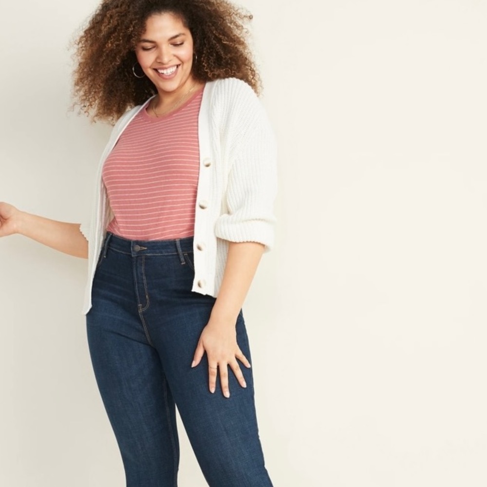 🌺𝐎𝐋𝐃 𝐍𝐀𝐕𝐘 Plus Size Rockstar Jeans